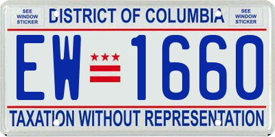 DC license plate EW1660