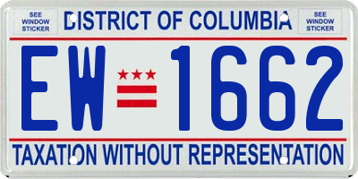 DC license plate EW1662