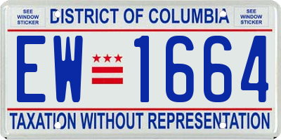 DC license plate EW1664