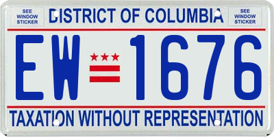 DC license plate EW1676