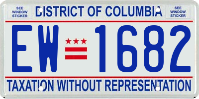 DC license plate EW1682