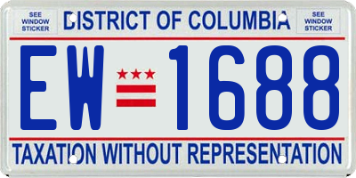 DC license plate EW1688