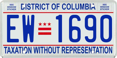 DC license plate EW1690