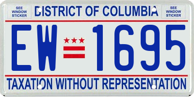 DC license plate EW1695