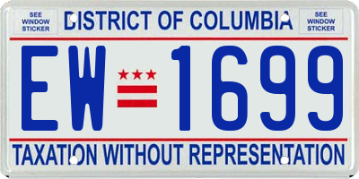 DC license plate EW1699