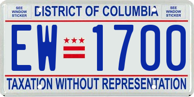 DC license plate EW1700
