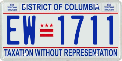 DC license plate EW1711