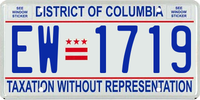 DC license plate EW1719