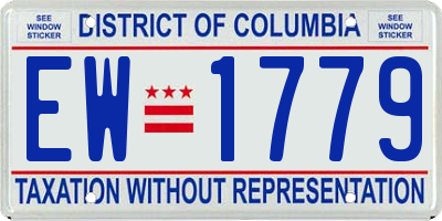 DC license plate EW1779