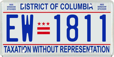 DC license plate EW1811