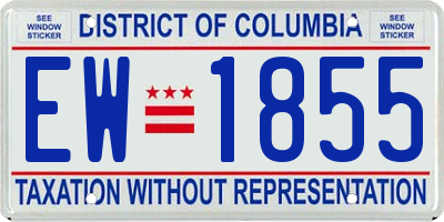 DC license plate EW1855