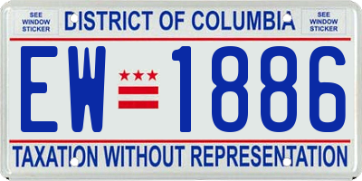 DC license plate EW1886