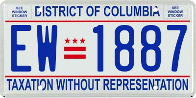 DC license plate EW1887