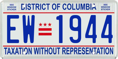 DC license plate EW1944