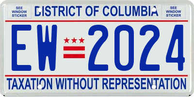 DC license plate EW2024