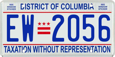 DC license plate EW2056