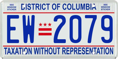 DC license plate EW2079