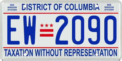 DC license plate EW2090