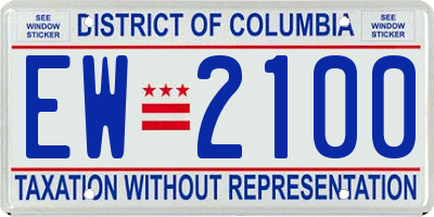 DC license plate EW2100