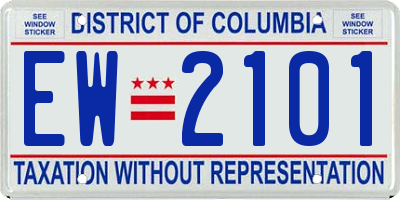 DC license plate EW2101
