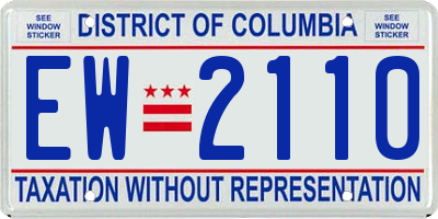DC license plate EW2110