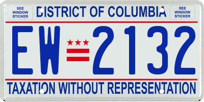 DC license plate EW2132