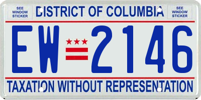 DC license plate EW2146