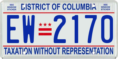 DC license plate EW2170
