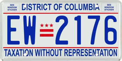 DC license plate EW2176