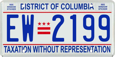 DC license plate EW2199
