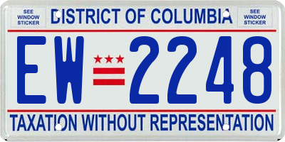 DC license plate EW2248