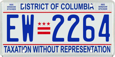 DC license plate EW2264