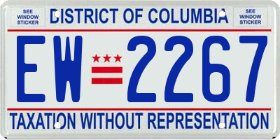 DC license plate EW2267