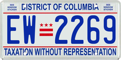 DC license plate EW2269