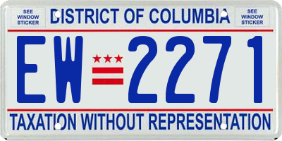 DC license plate EW2271