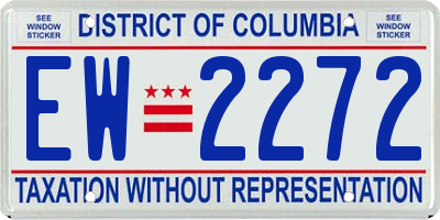 DC license plate EW2272