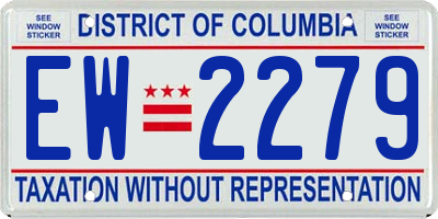 DC license plate EW2279