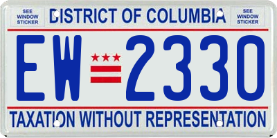 DC license plate EW2330