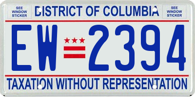 DC license plate EW2394