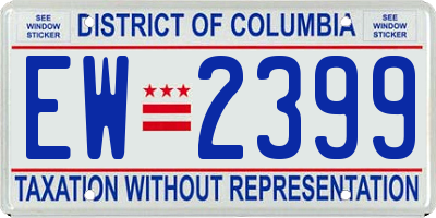 DC license plate EW2399