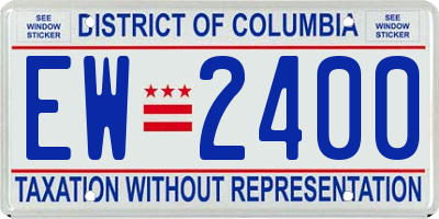 DC license plate EW2400