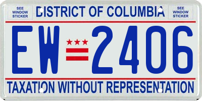 DC license plate EW2406