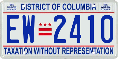 DC license plate EW2410