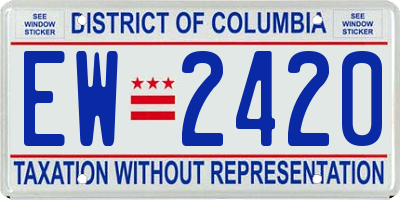 DC license plate EW2420