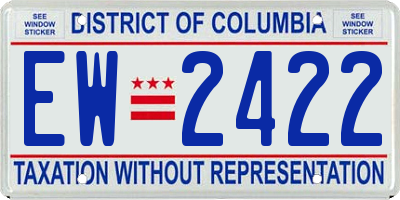 DC license plate EW2422