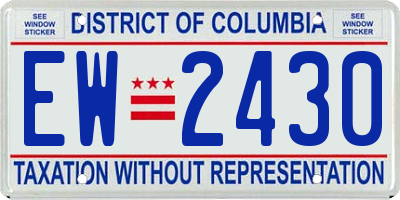DC license plate EW2430