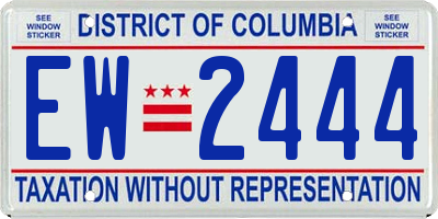 DC license plate EW2444