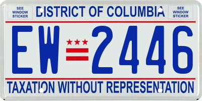 DC license plate EW2446