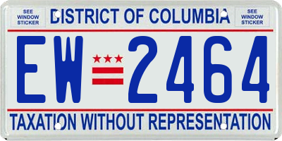DC license plate EW2464