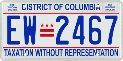 DC license plate EW2467